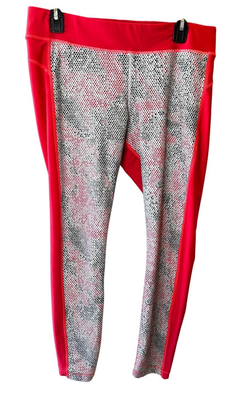 Under Armour Women's Coral Dots HeatGear Compression Capri Leggings Size XL